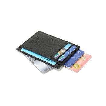 Genuine Leather Slim Card Holder Credit Cards Organizer Small Thin Purse