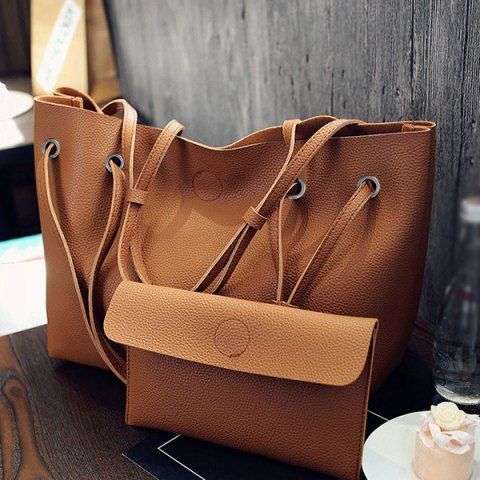 Textured Leather Shoulder Bag