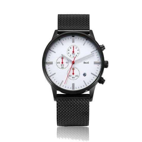 BOLISI 8225 4676 Business Calendar Waterproof Steel Band Men Quartz Watch