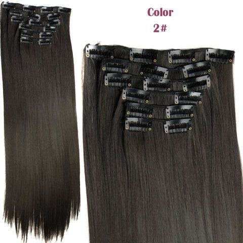 Long Straight Clip In Hair Extension Suit