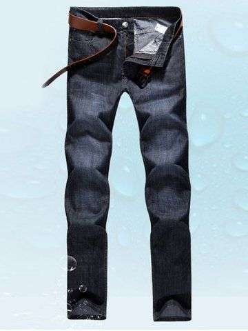 Zip Fly Denim Pants - 36