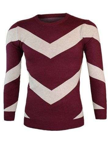 Round Neck Long Sleeve Sweater - Large
