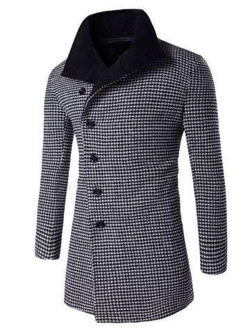 Turn Down Collar Long Sleeve Coat - 2XLarge