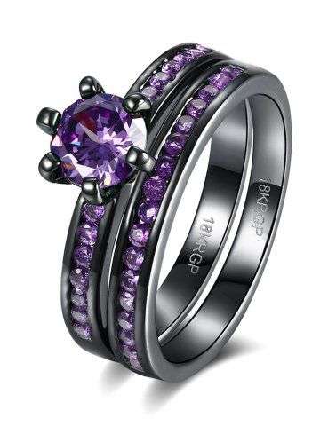 2PCS Rhinestone Rings