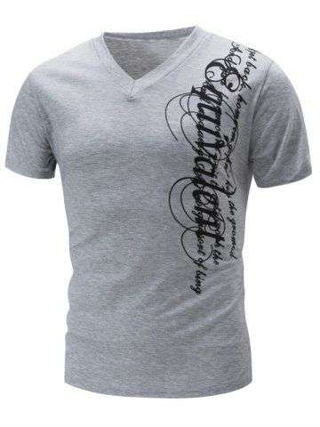V Neck Short Sleeve T Shirt
