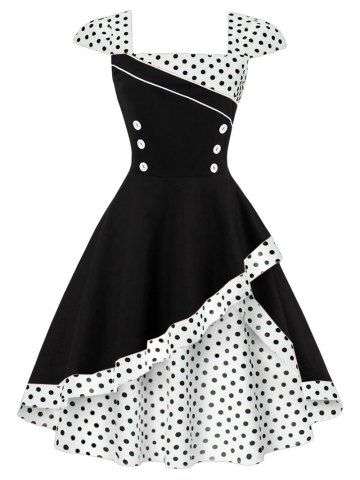 Polka Dot Vintage Dress - Small