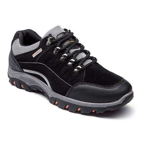 Faux Leather Colour Block Athletic Shoes