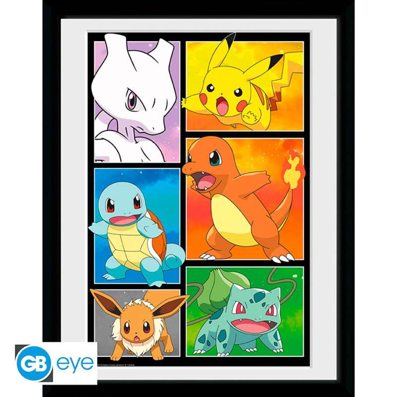 ABYstyle Pokemon Comic Panel Framed Print (30x40)