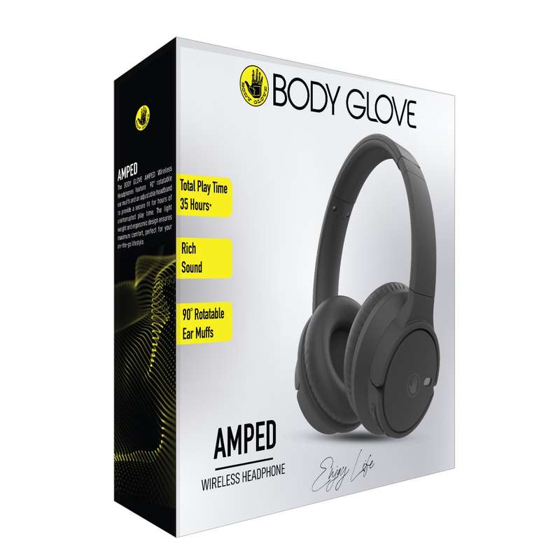 Body Glove Amped Wireless Headphones - Black