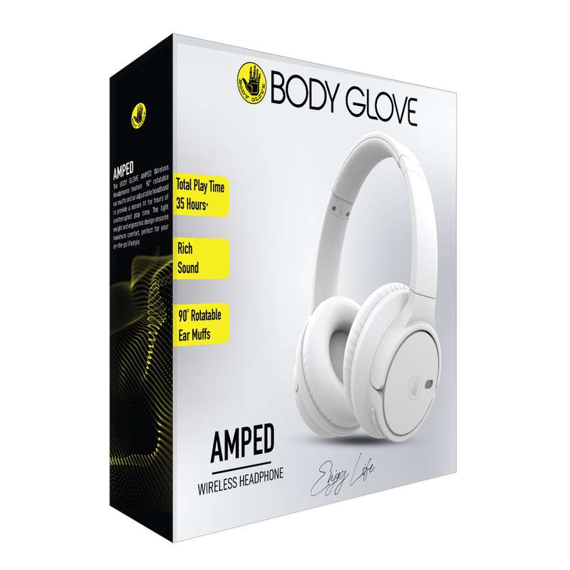 Body Glove Amped Wireless Headphones - White
