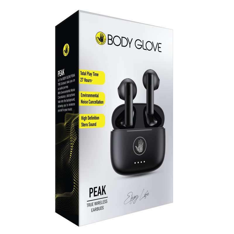 Body Glove Peak ENC TWS True Wireless Earbuds - Black