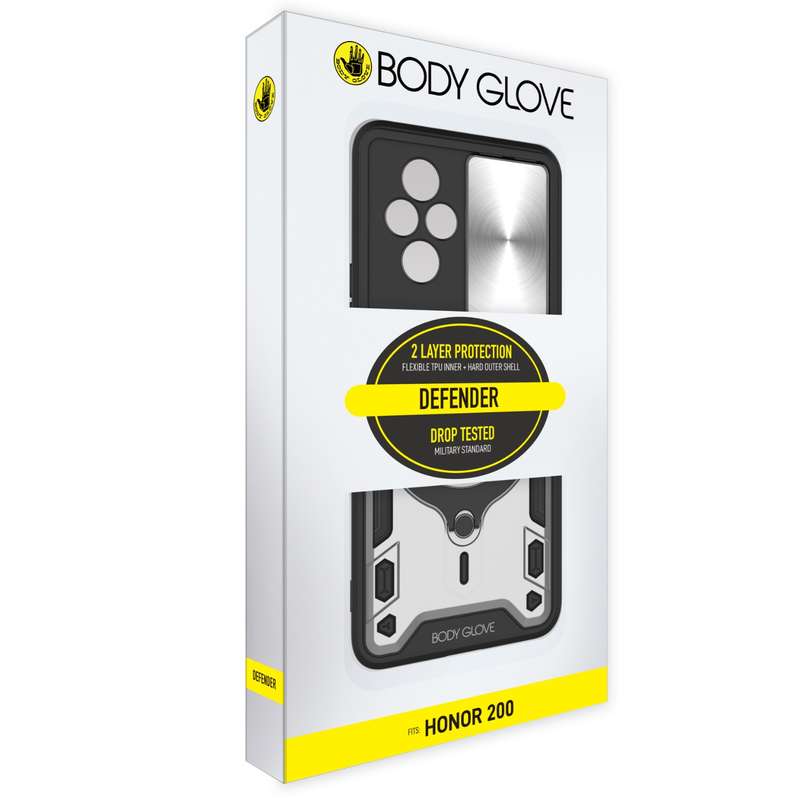 Honor 200 Body Glove Defender Case - Silver