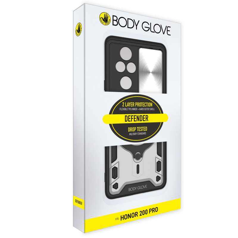 Honor 200 Pro Body Glove Defender Case - Silver