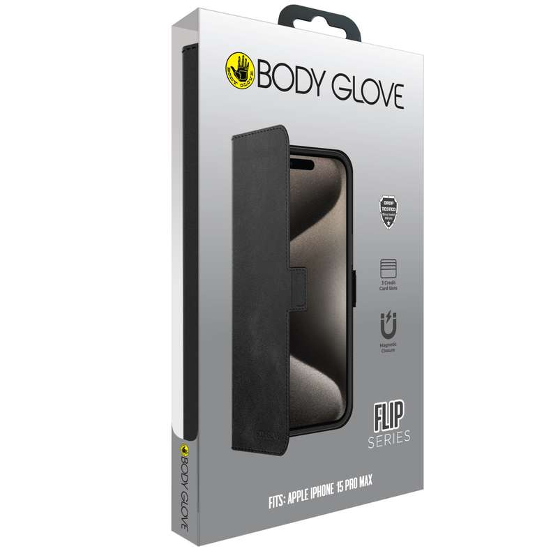 Apple iPhone 15 Pro Max Body Glove Flip Series Case - Black