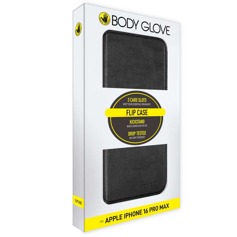 Apple iPhone 16 Pro Max Body Glove Flip Series Case - Black
