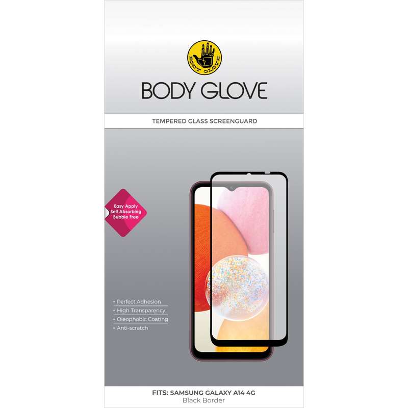 Samsung Galaxy A14 4G Body Glove Screen Protector - Black Border