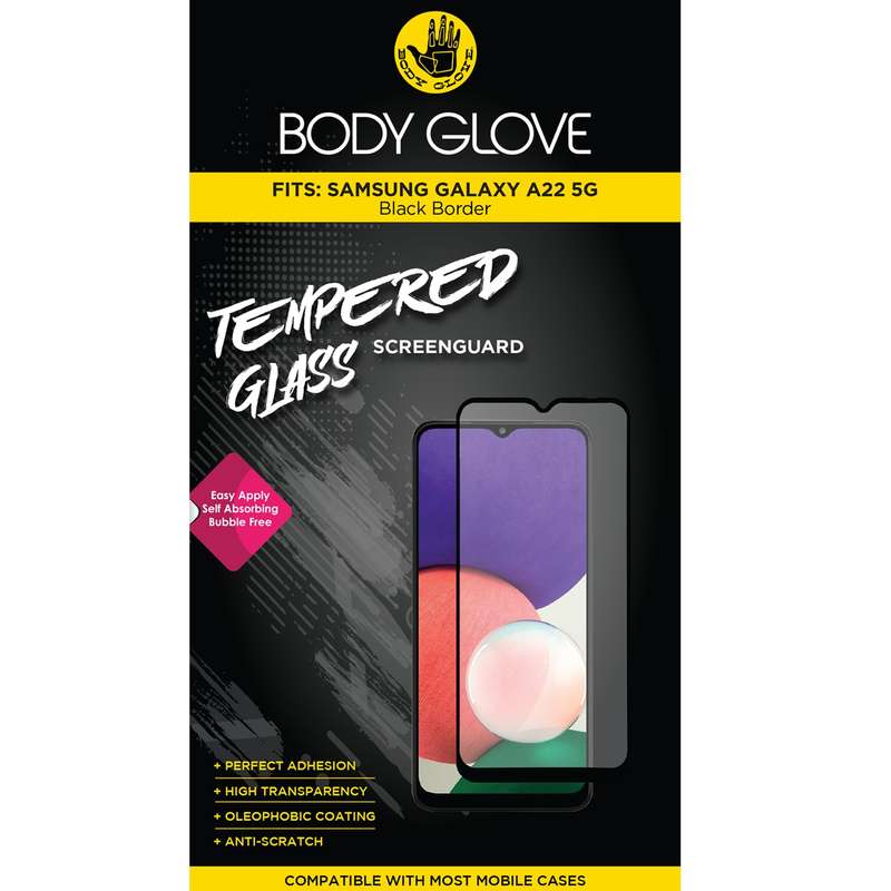 Samsung Galaxy A22 5G Body Glove Screen Protector - Black Border