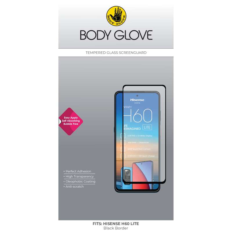 Hisense H60 Lite Body Glove Screen Protector - Black Border