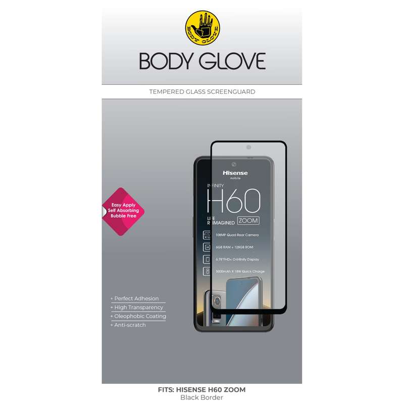 Hisense H60 Zoom Body Glove Screen Protector - Black Border
