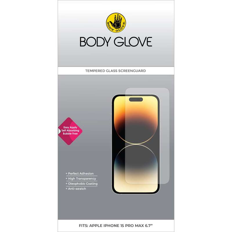 Apple iPhone 15 Pro Max Body Glove Screen Protector - Black Border
