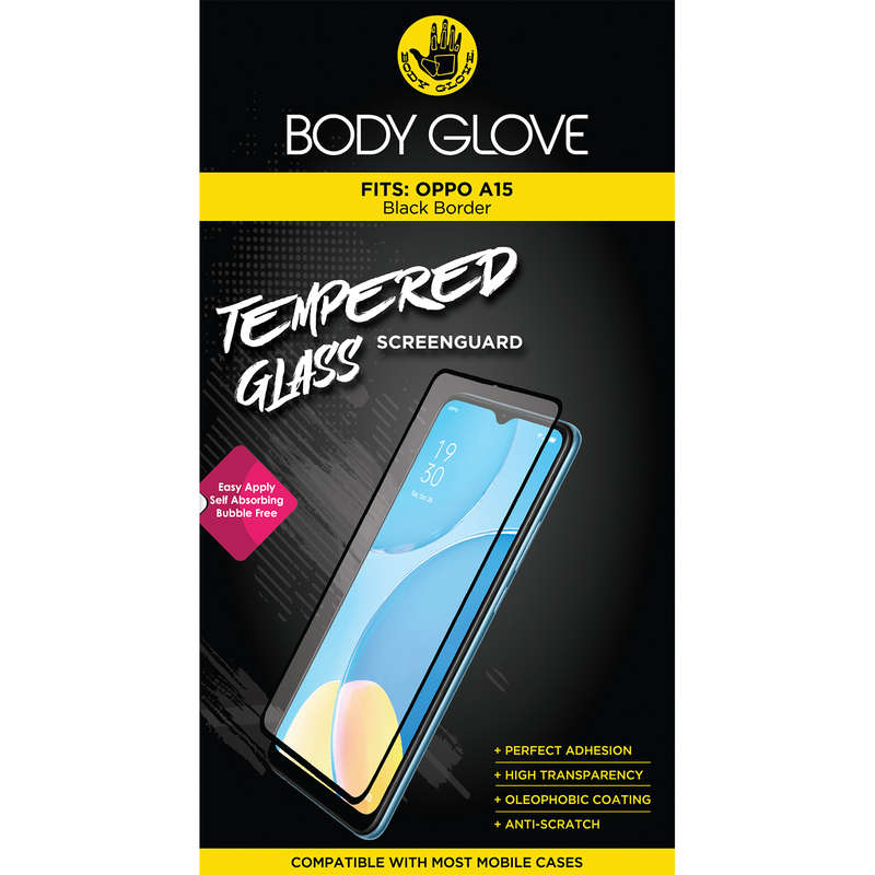 Oppo A15 Body Glove Screen Protector - Black Border