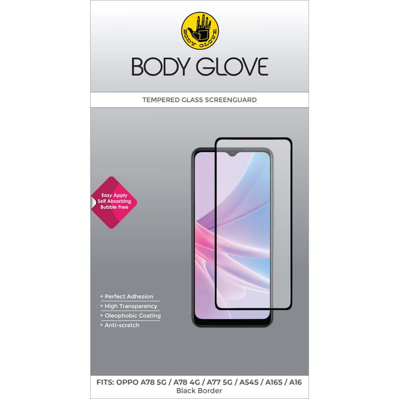 Oppo A16 A16S A78 4G A78 5G A77 5G A54S Screen Protector - Black Border
