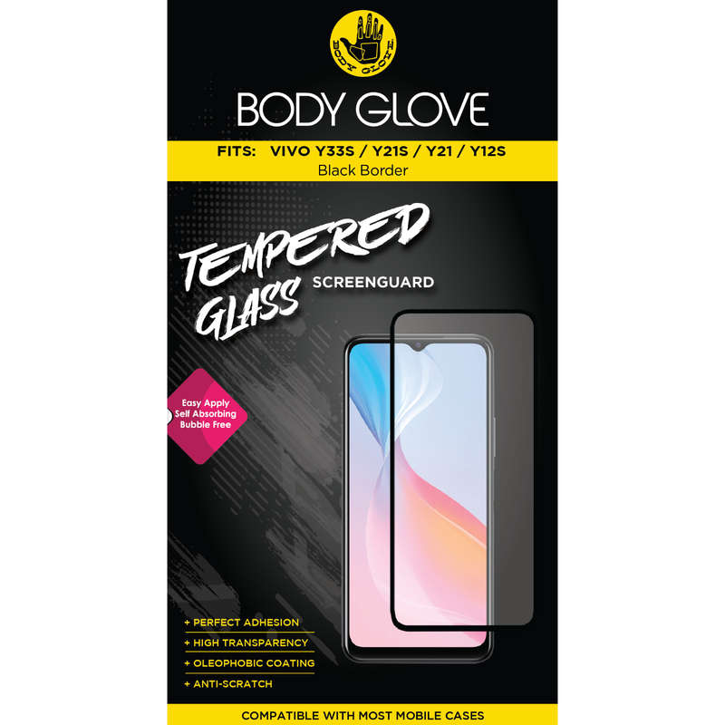Vivo Y33S / Y21 / Y21S / Y12S Screen Protector - Black Border