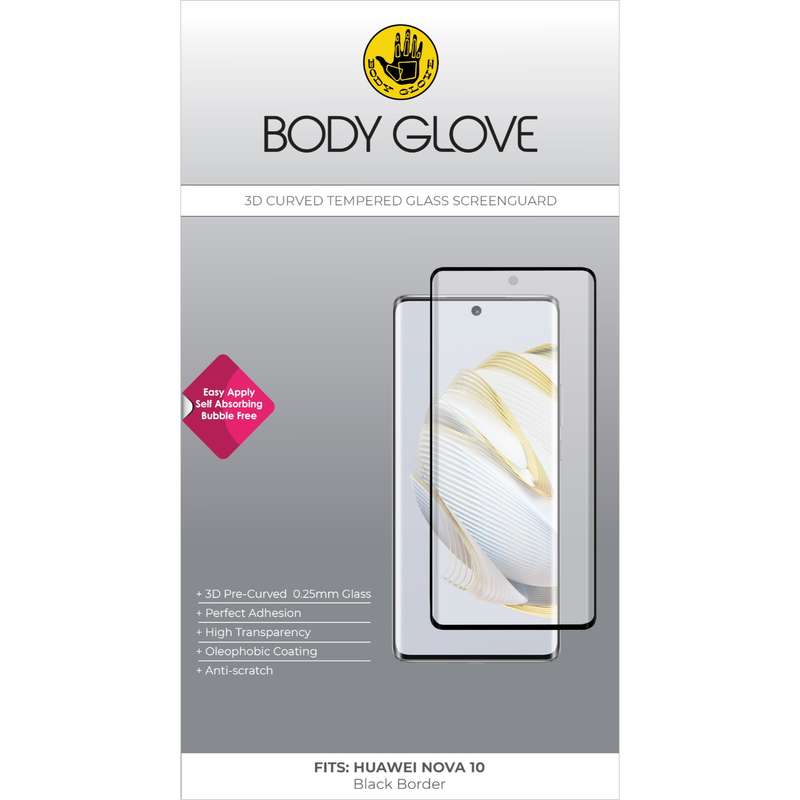 Huawei nova 10 Body Glove Screen Protector  Black Border