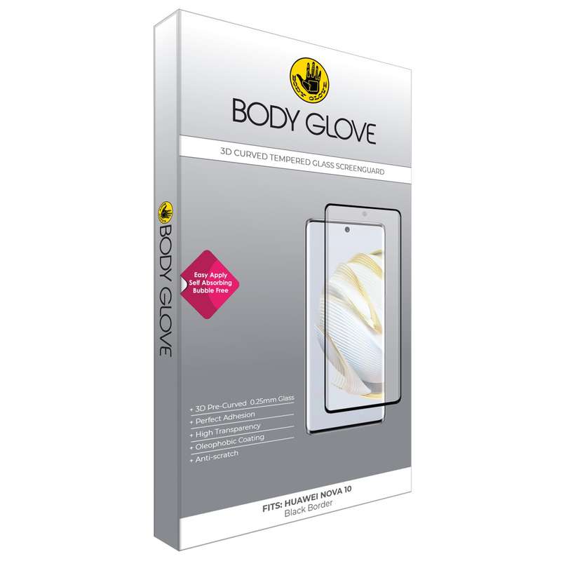 Huawei nova 10 Body Glove Screen Protector  Black Border