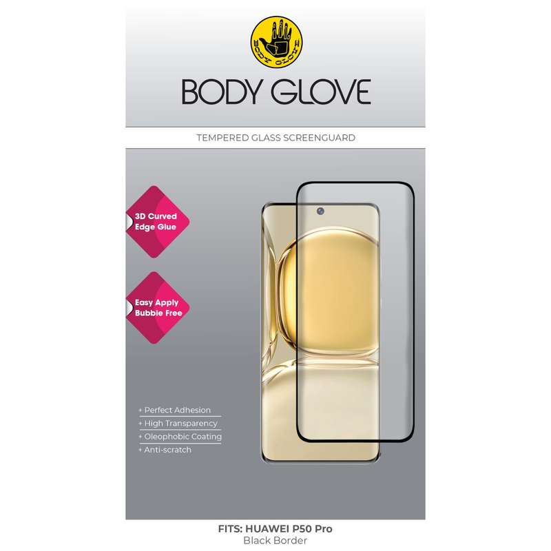 Huawei P50 Pro Body Glove Screen Protector - Black Border