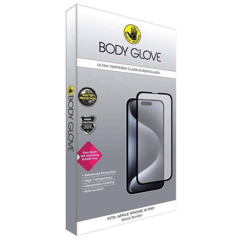 Apple iPhone 15 Pro Body Glove Ultra Tempered Glass Screen Protector
