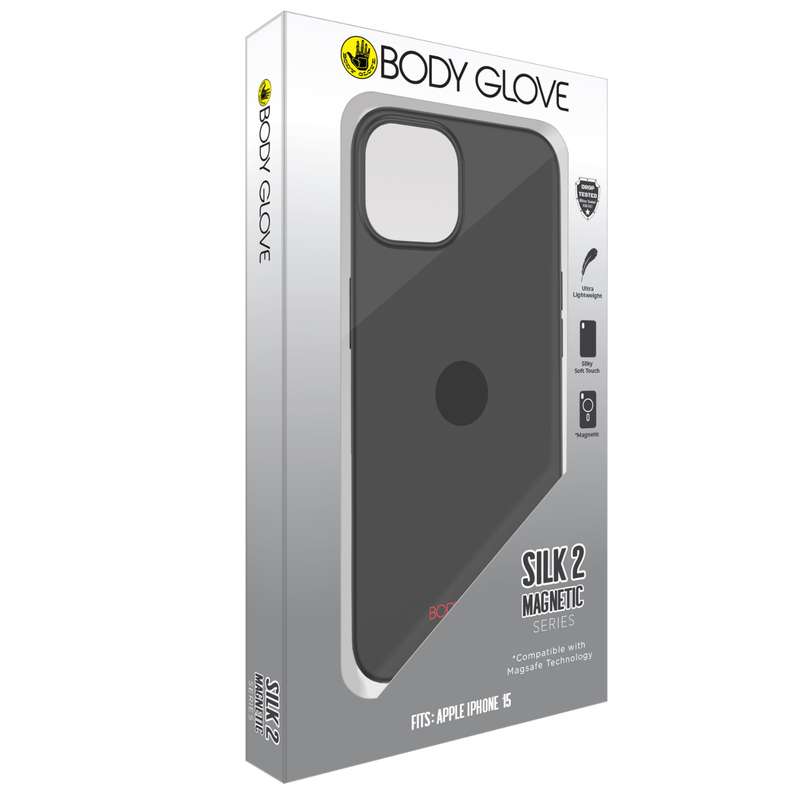 Apple iPhone 15 Body Glove Silk Magnetic Case - Black