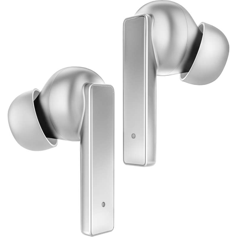 Burtone Metal Series Wireless Earbuds - Silver