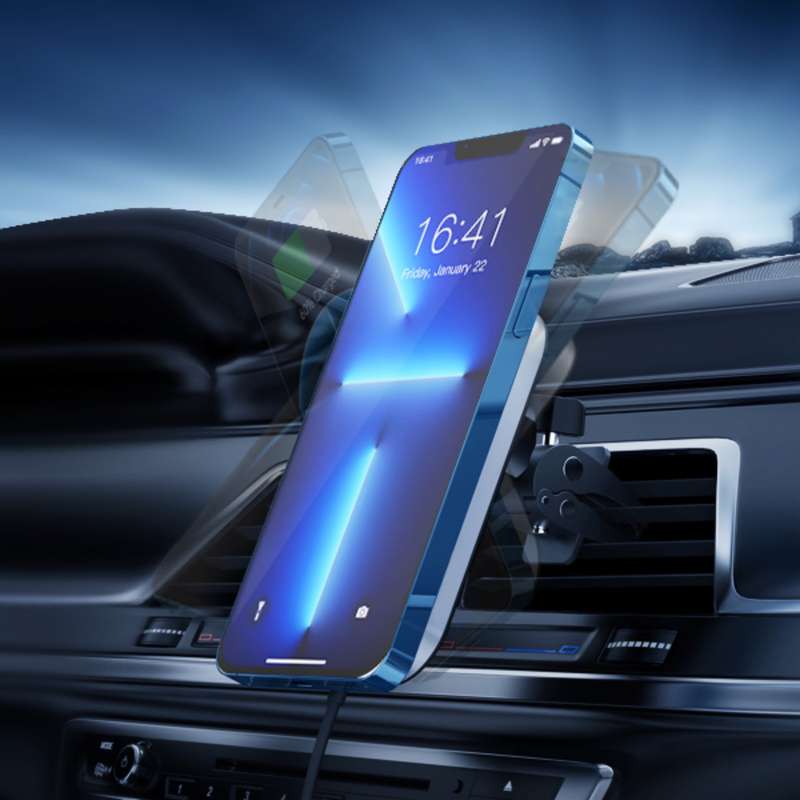 Choetech 15W Wireless Car Charger - Magnetic Black