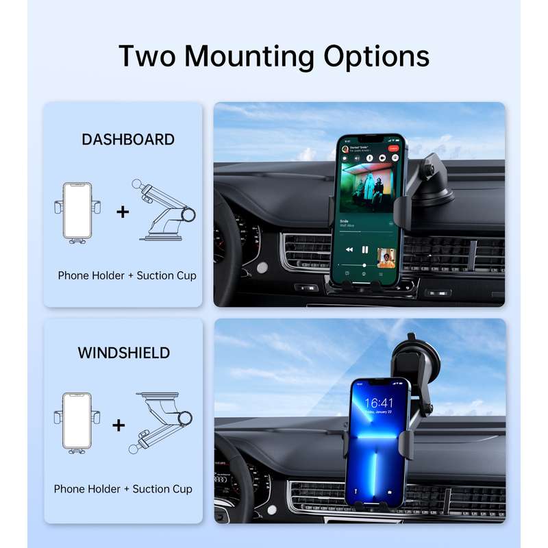 Choetech 15W Wireless Car Charger - Gravity Black