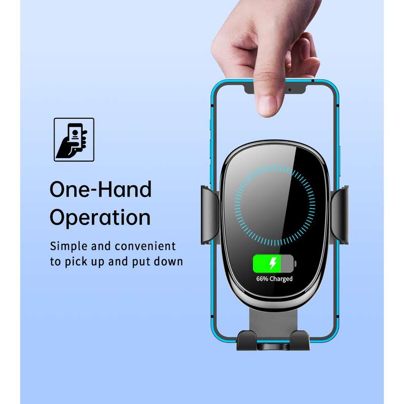 Choetech 15W Wireless Car Charger - Gravity Black