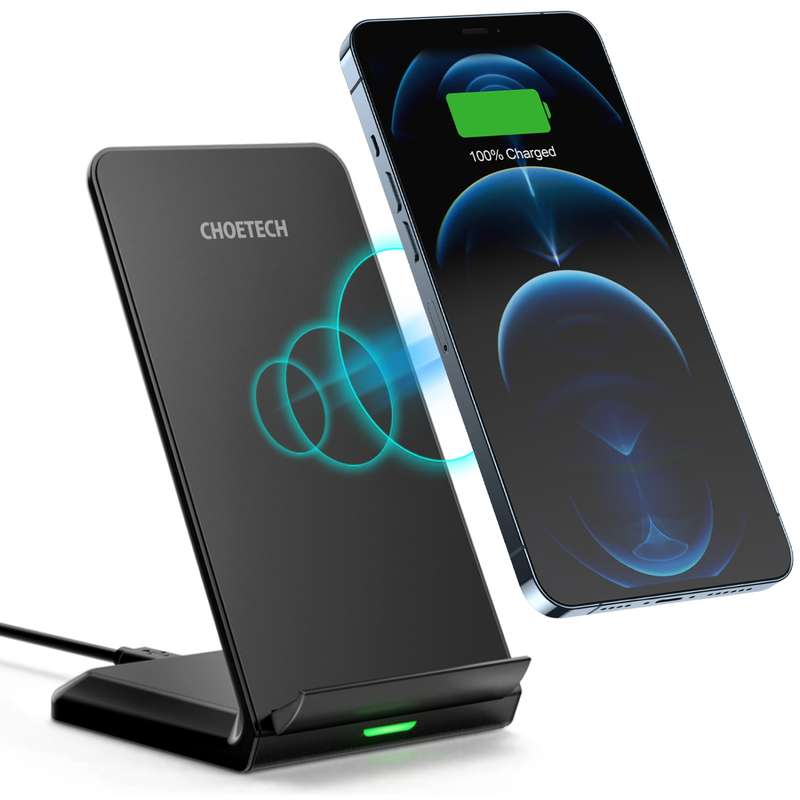 Choetech 15W Fast Wireless Charger - Charging Stand - Black