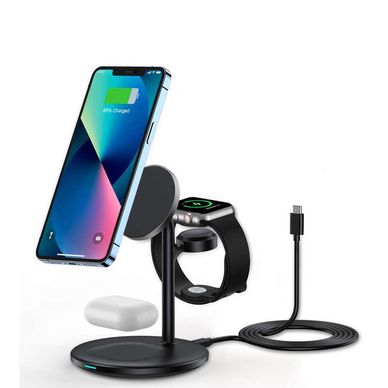 Choetech 15W Fast Wireless Charger - Magnetic Charging Stand
