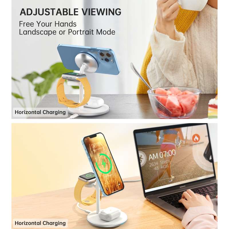 Choetech 15W Fast Wireless Charger - Charging Stand - White