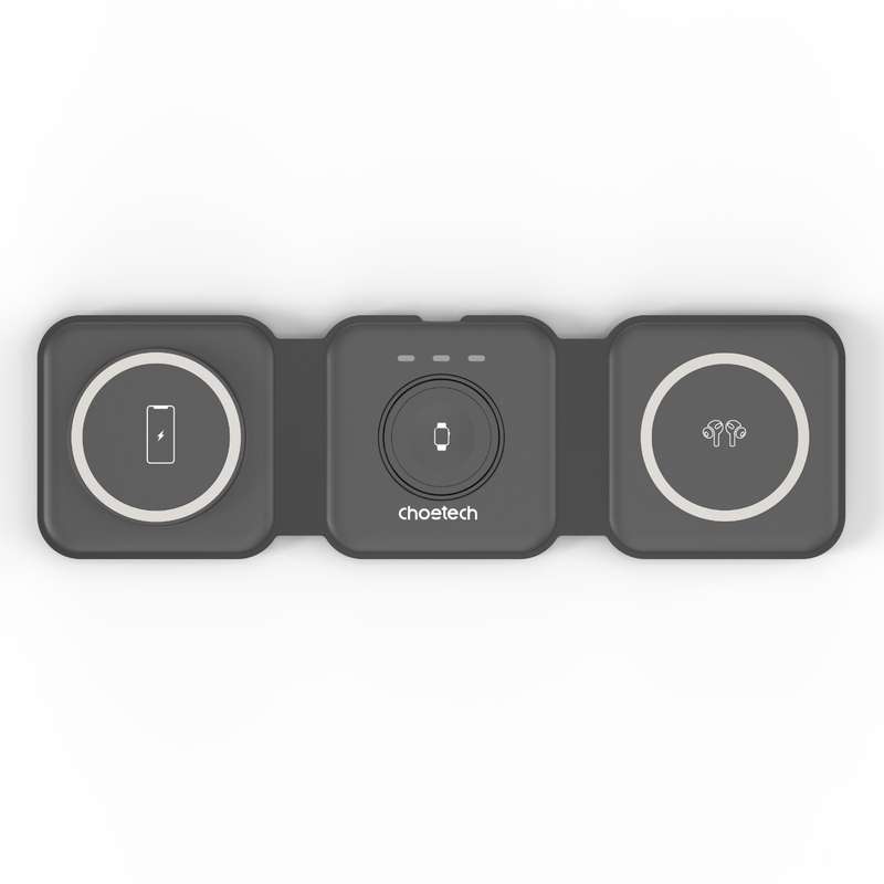 Choetech 15W Wireless Travel Charger - 3 in 1 Charging Pad