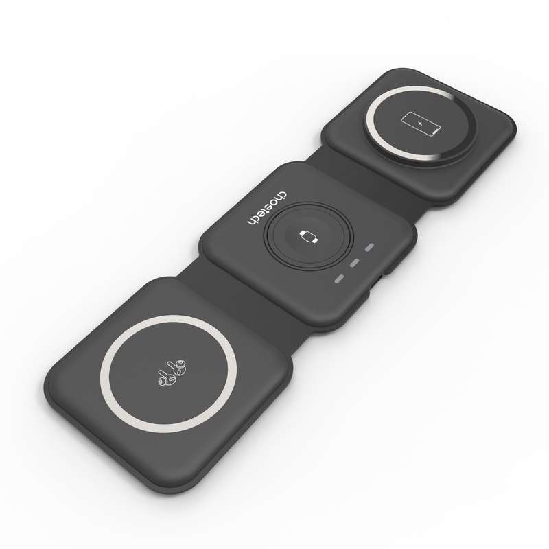 Choetech 15W Wireless Travel Charger - 3 in 1 Charging Pad