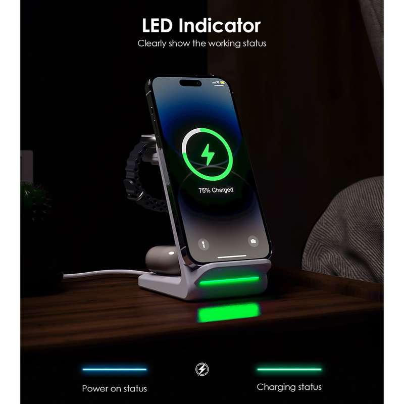 Choetech 15W Fast Wireless Charger - Magnetic Charging Station