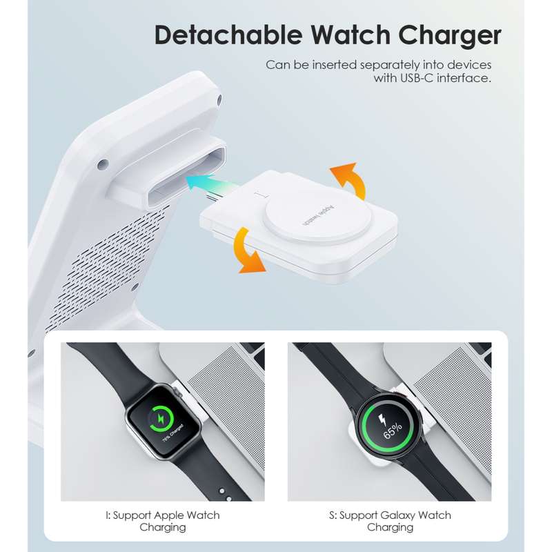 Choetech 15W Fast Wireless Charger - Magnetic Charging Station