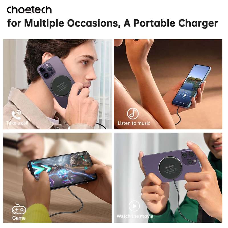 Choetech 15W Fast Wireless Charger With Stand - Black