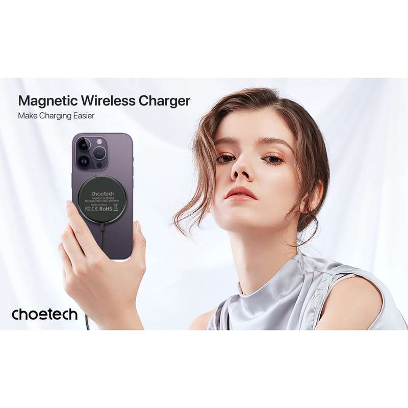 Choetech 15W Fast Wireless Charger With Stand - Black