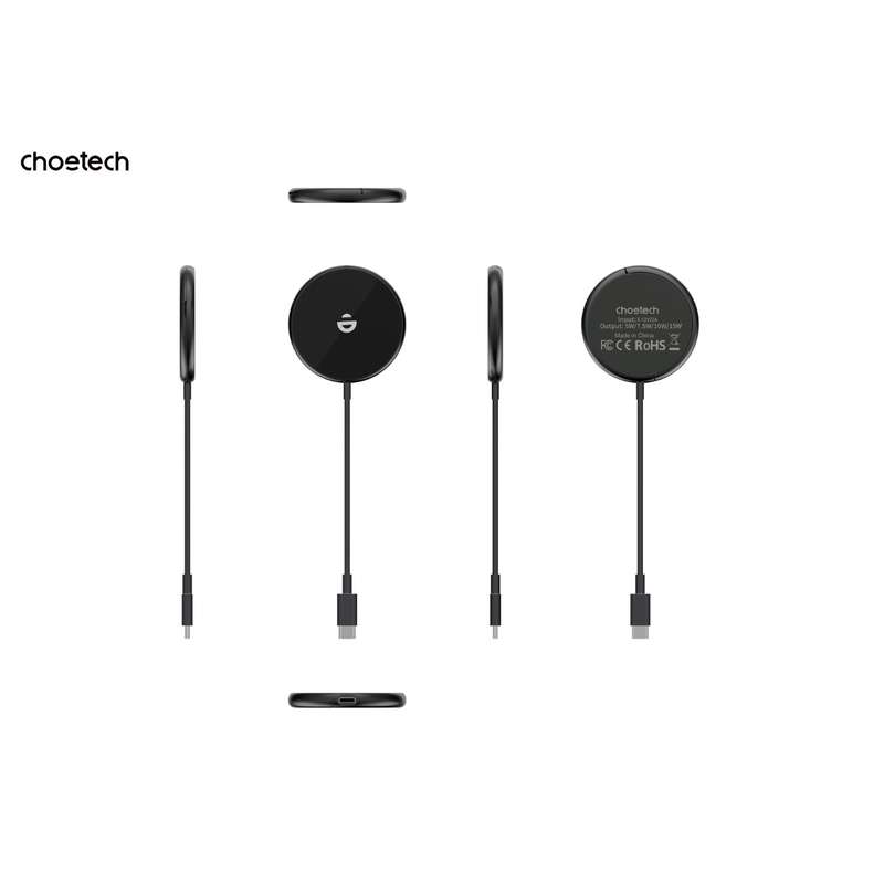 Choetech 15W Fast Wireless Charger With Stand - Black
