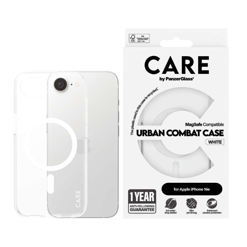 Apple iPhone 16e Panzer Urban Combat MagSafe Case - Clear