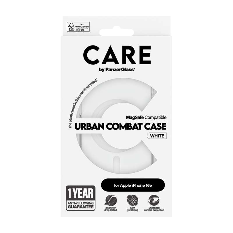 Apple iPhone 16e Panzer Urban Combat MagSafe Case - Clear
