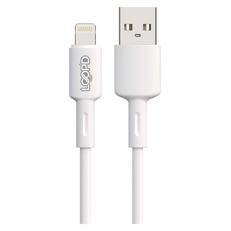 LOOPD LITE USB To Lightning Charging Cable 1m White