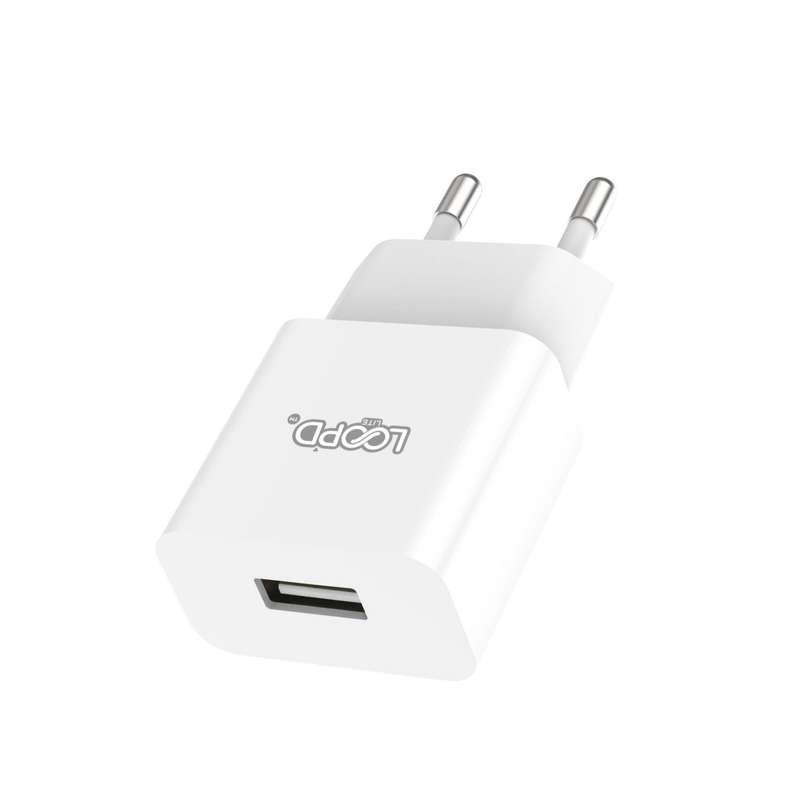 Loopd LITE 5W Wall Charger - 1 Port Charging Adapter - White